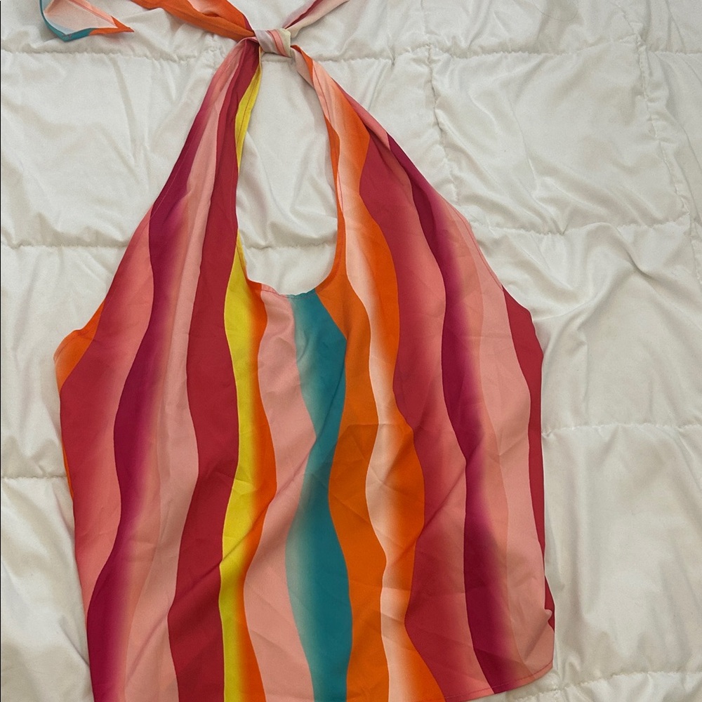 SHEIN Colorful Scarf with Knot Detail